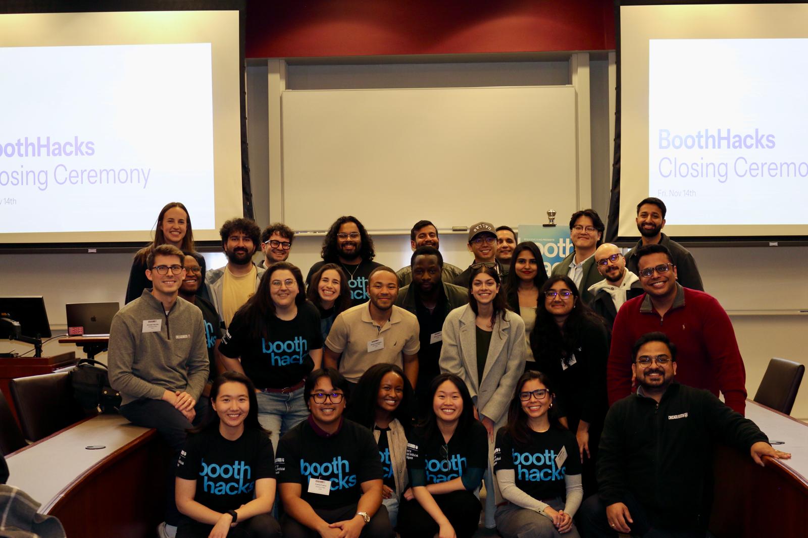 48 hours, 37 teams, two prizes — the Choreo team at the Booth Hackathon